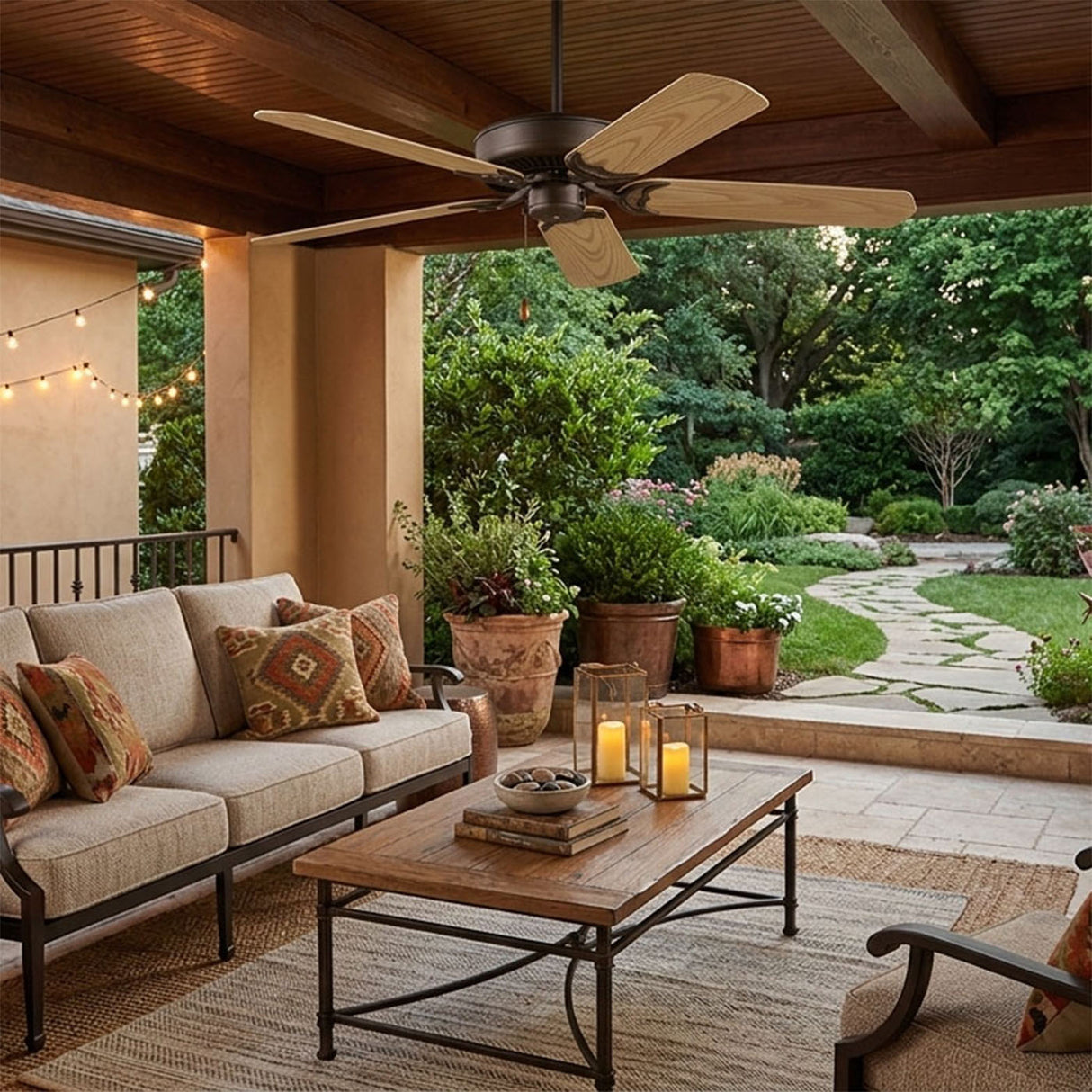 52" Outdoor Ceiling Fan – Weathered Bronze