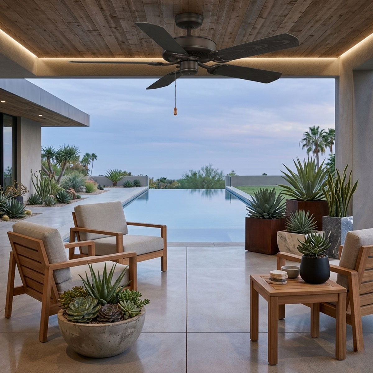 Kathy Ireland HOME® Sea Breeze 52-Inch Ceiling Fan with Weather-Resistant Blades – Oil Rubbed Bronze