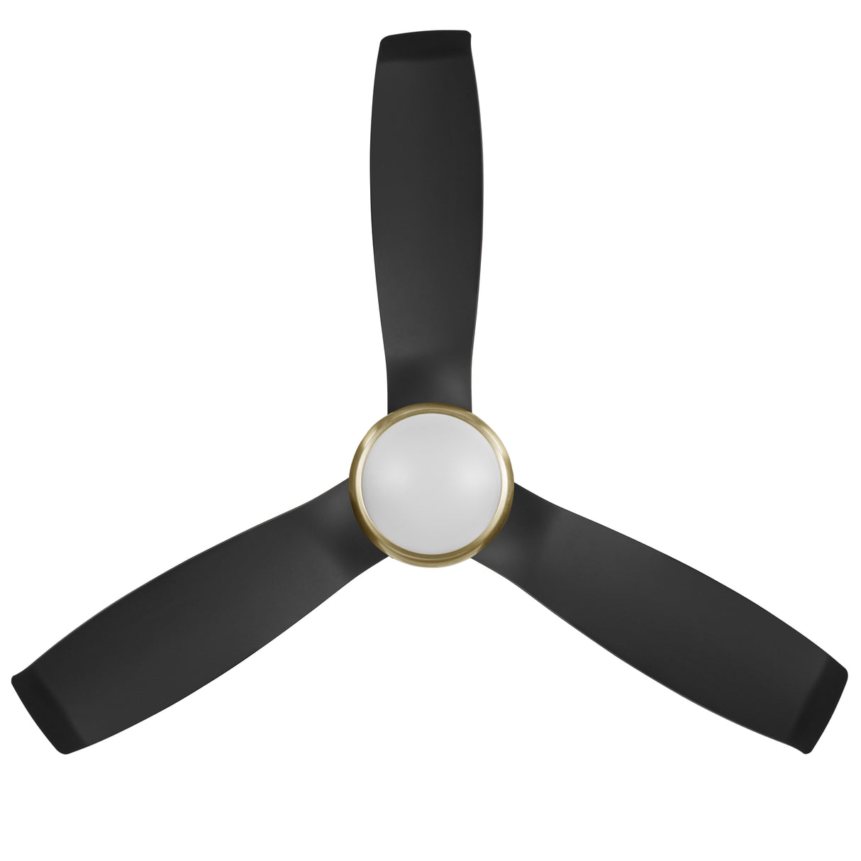 52-Inch kathy ireland HOME Freya Outdoor Damp Rated Ceiling Fan Matte Black with Brass Accents