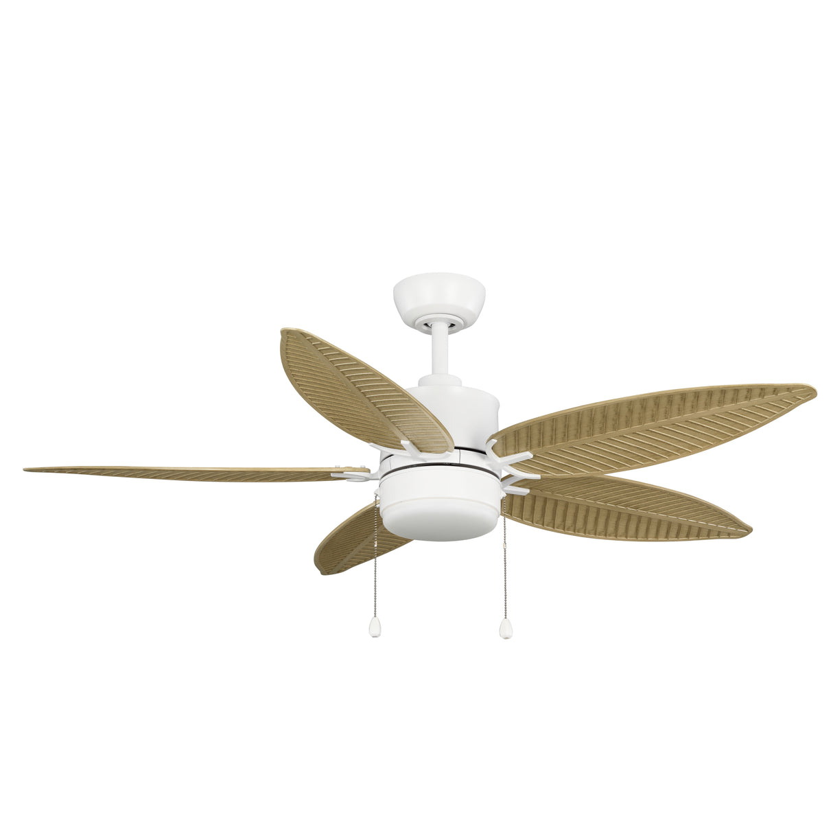 52" Olena Matte White - Wet Rated with Pull Chain Control