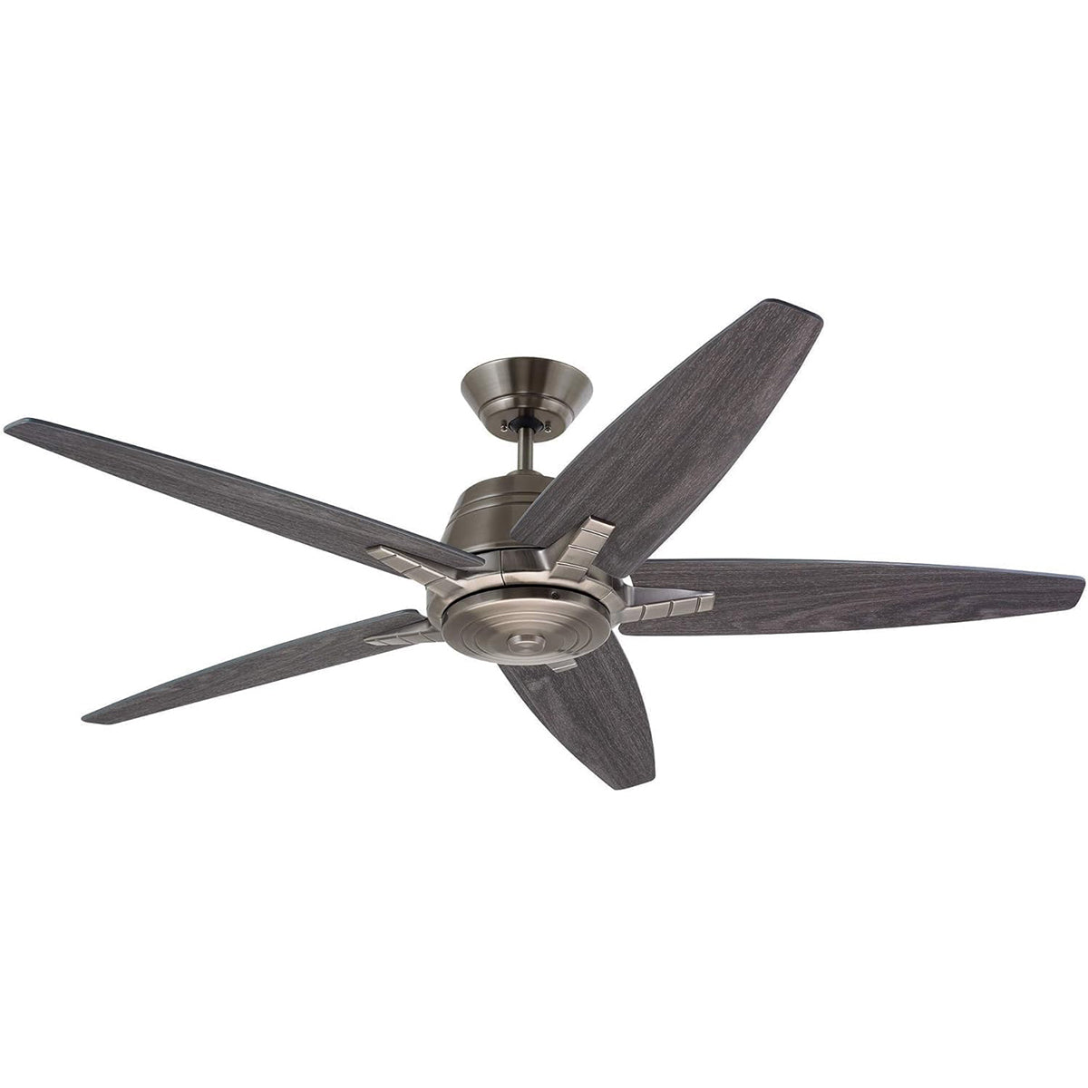 Kathy Ireland HOME 56-Inch Euclid Ceiling Fan with LED Light & Remote, Reversible Blades, Antique Pewter Finish, Indoor Modern 5-Blade Ceiling Fan with 9.5W A19 LED Bulb