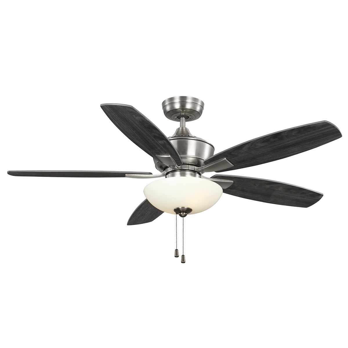 Kathy Ireland HOME 52-Inch Lindell Ceiling Fan with LED Light & Downrod, Reversible Blades, Transitional Indoor Fan, Antique Pewter Finish