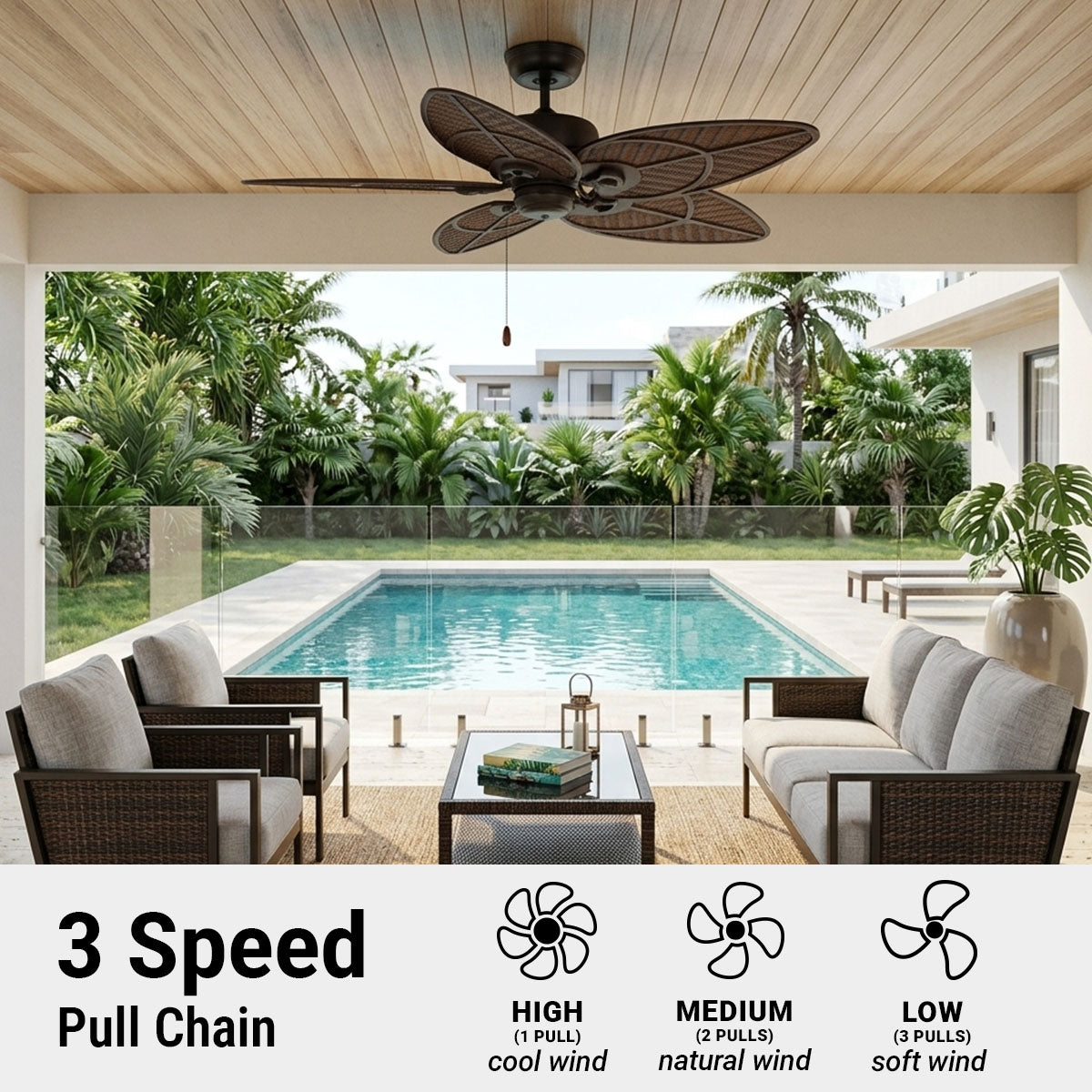52in Batalie Breeze Outdoor Ceiling Fan