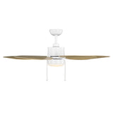 52" Olena Matte White - Wet Rated with Pull Chain Control