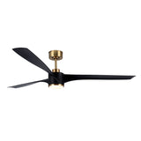 60in Edgewater Ceiling Fan with Light, DC Motor, Remote and LED