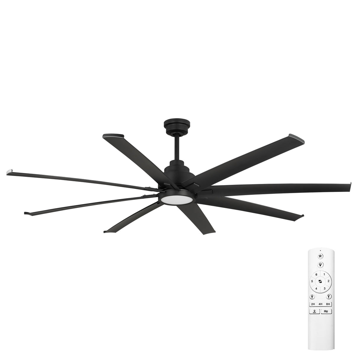72-Inch kathy ireland HOME Torrent Outdoor Damp Rated Ceiling Fan Matte Black