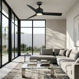 52in CAPTIVA LED 3 Blade Ceiling Fan - Matte Black