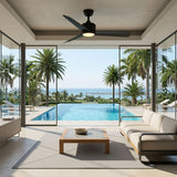 52in CAPTIVA LED 3 Blade Ceiling Fan - Matte Black
