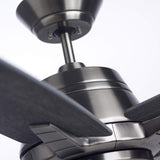 Kathy Ireland HOME 56-Inch Euclid Ceiling Fan with LED Light & Remote, Reversible Blades, Antique Pewter Finish, Indoor Modern 5-Blade Ceiling Fan with 9.5W A19 LED Bulb