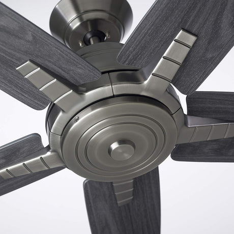 Kathy Ireland HOME 56-Inch Euclid Ceiling Fan with LED Light & Remote, Reversible Blades, Antique Pewter Finish, Indoor Modern 5-Blade Ceiling Fan with 9.5W A19 LED Bulb