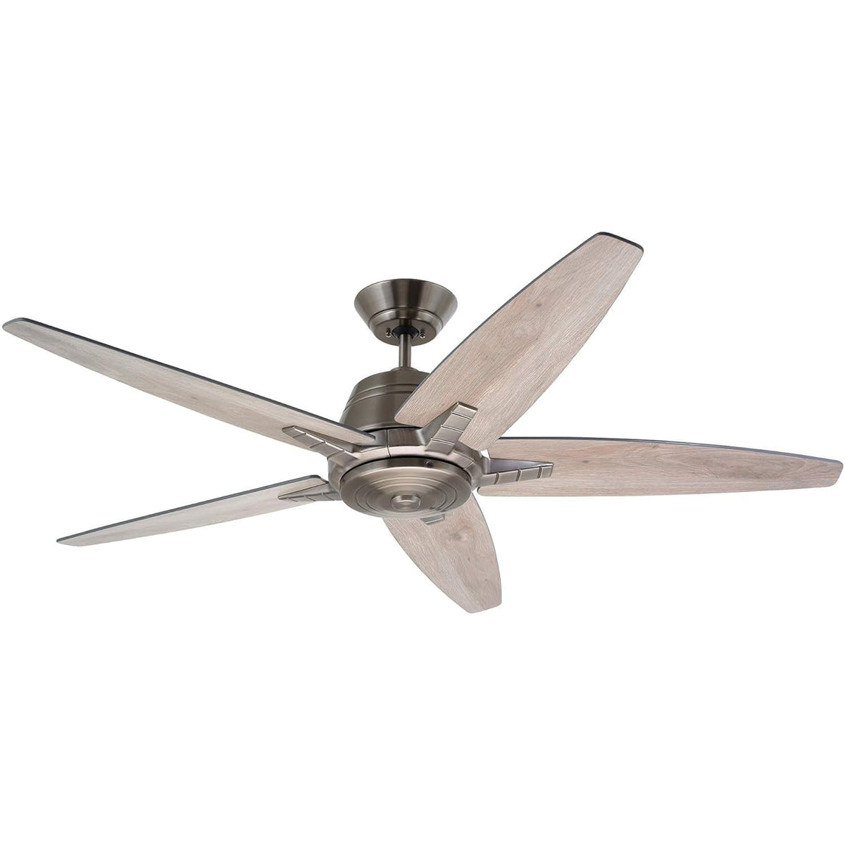 Kathy Ireland HOME 56-Inch Euclid Ceiling Fan with LED Light & Remote, Reversible Blades, Antique Pewter Finish, Indoor Modern 5-Blade Ceiling Fan with 9.5W A19 LED Bulb