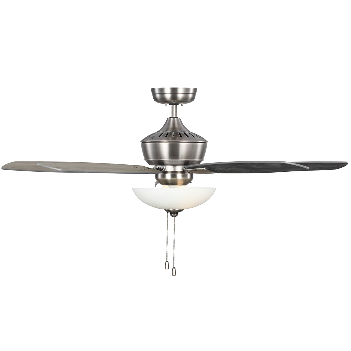 Kathy Ireland HOME 52-Inch Lindell Ceiling Fan with LED Light & Downrod, Reversible Blades, Transitional Indoor Fan, Antique Pewter Finish