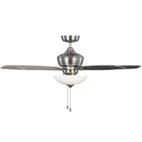 Kathy Ireland HOME 52-Inch Lindell Ceiling Fan with LED Light & Downrod, Reversible Blades, Transitional Indoor Fan, Antique Pewter Finish