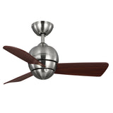 Kathy Ireland HOME® Tilo 30-Inch Ceiling Fan – Brushed Steel [CF130BS]