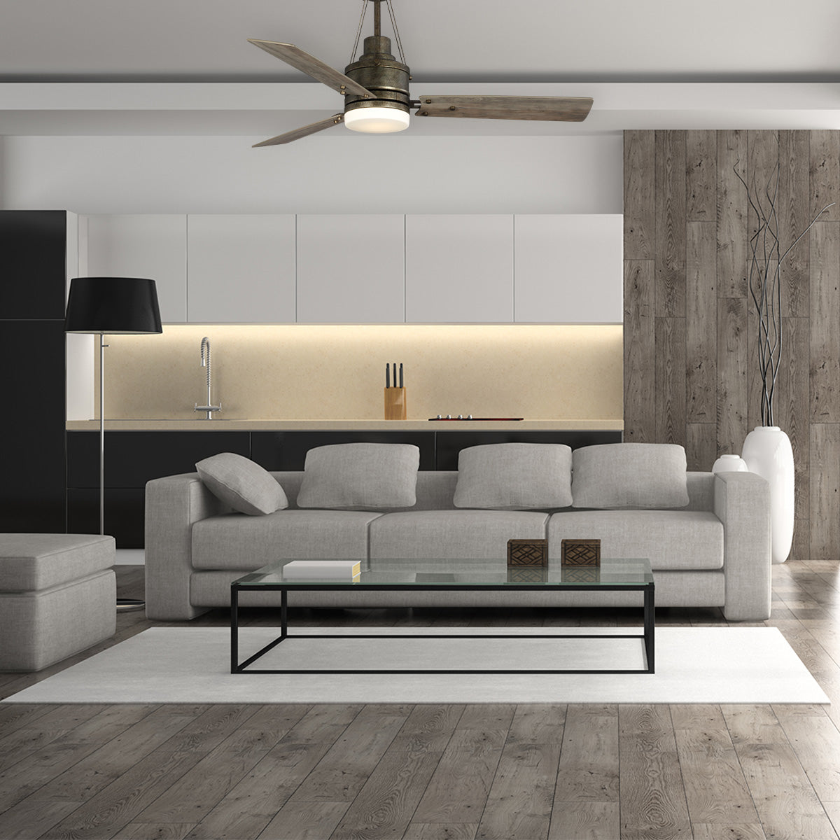 Kathy Ireland HOME® Highpointe 54-Inch LED Ceiling Fan – Golden Espresso [CF205LGES]