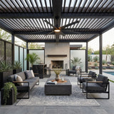 72in Torrent Outdoor Damp Rated Ceiling Fan Matte Black